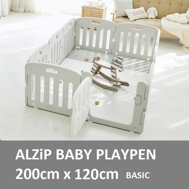 ALZIP BABY Playpen BASIC 10P S[200cmx120cm] - Babyhouse Australia