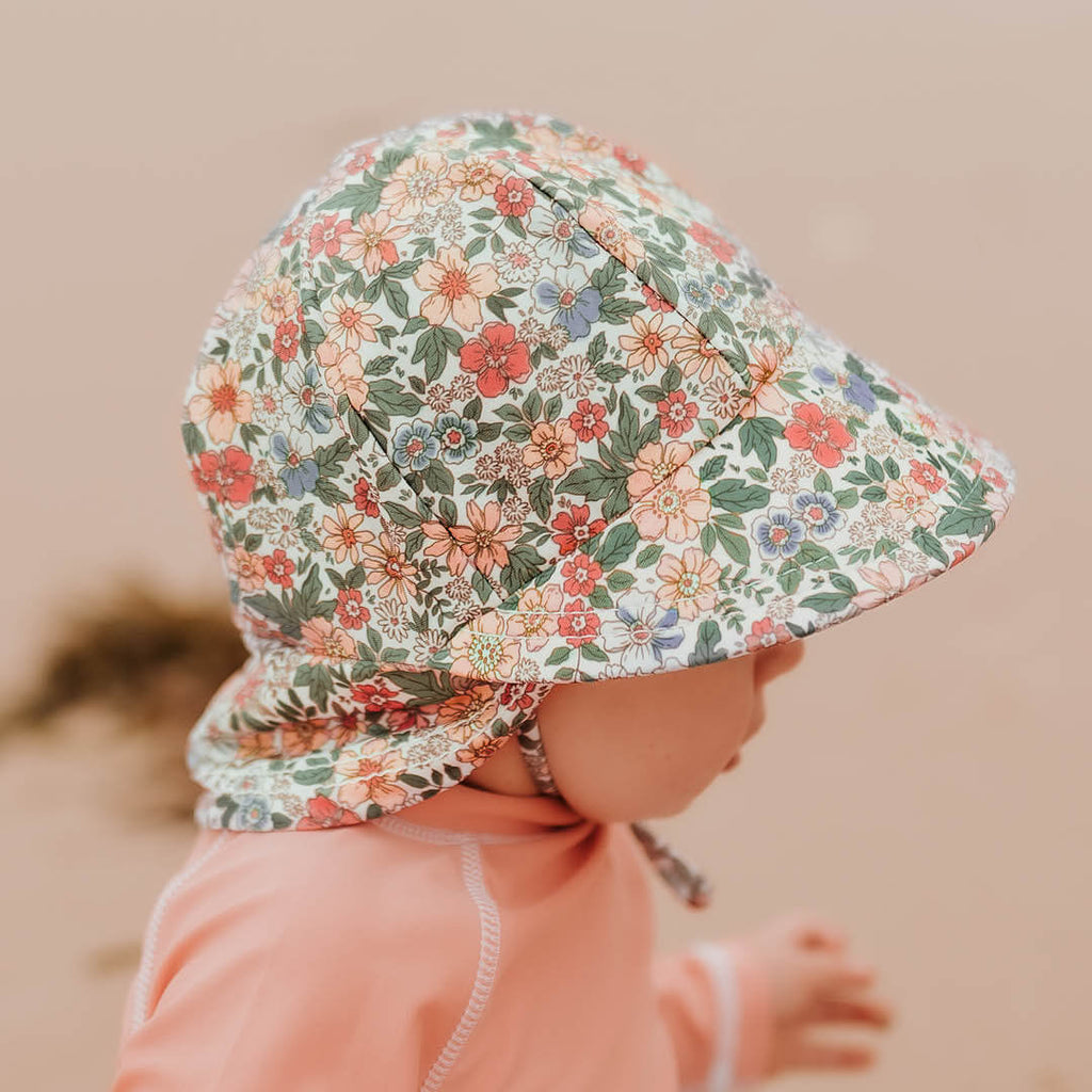 Bedhead Girls Beach Legionnaire Hat - Flower - Babyhouse Australia