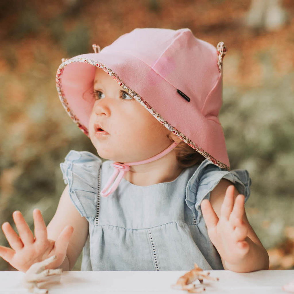 Bedhead Toddler Bucket Hat - Paisley Kitty Blush - Babyhouse Australia