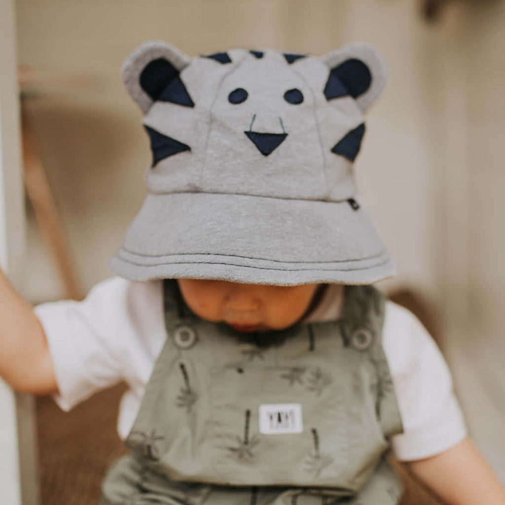 Bedhead Toddler Bucket Hat - Tiger Grey Marle - Babyhouse Australia