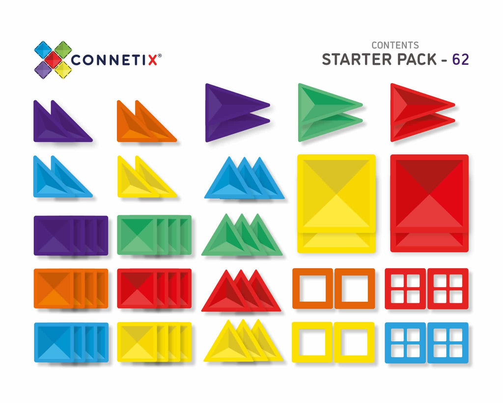 Connetix 62 Piece Starter Pack - Babyhouse Australia